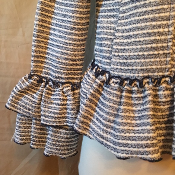 Banana Republic Ruffle Boucle Tweed Moto Jacket 2 - Picture 4 of 8